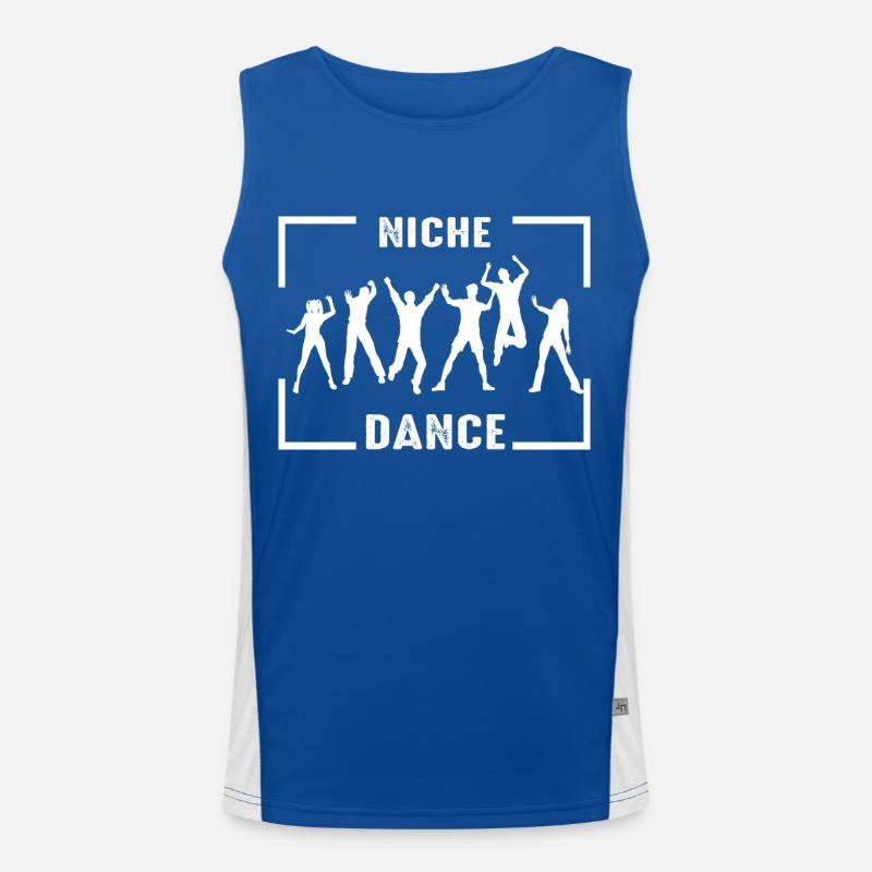 Dancing Dance Music - Men's Functional Contrast Tank Top - royal/white