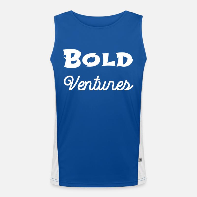 networking present idea funny sayings courage Men's Functional Contrast Tank Top 