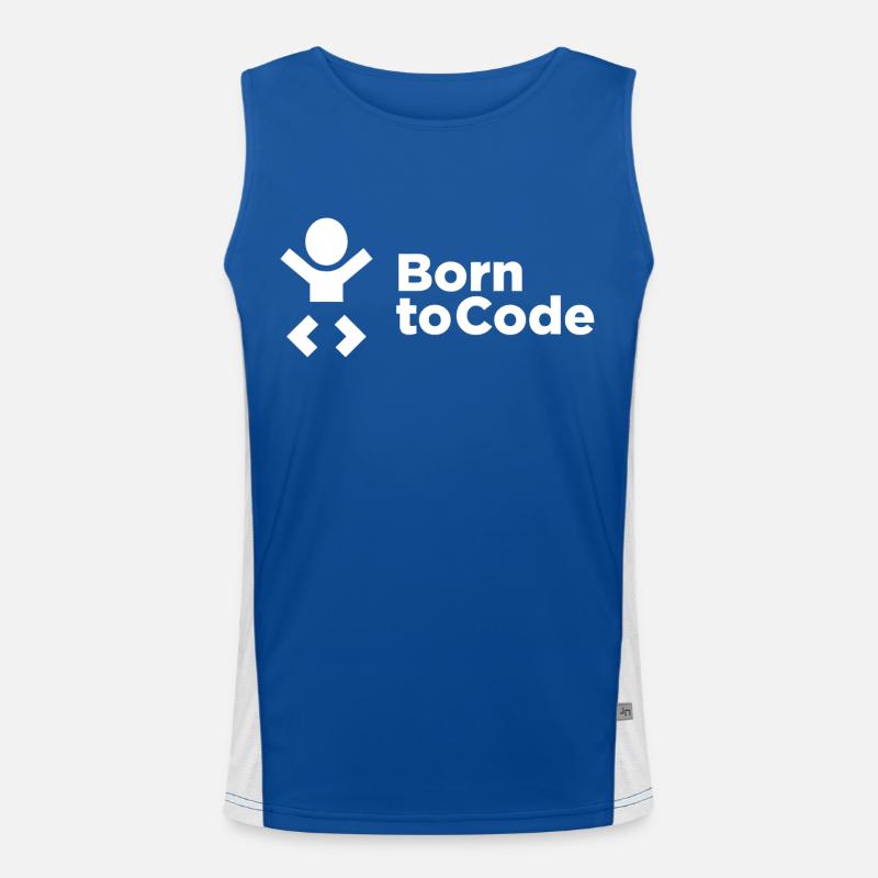 Born to Code - Men's Functional Contrast Tank Top  - royal/white