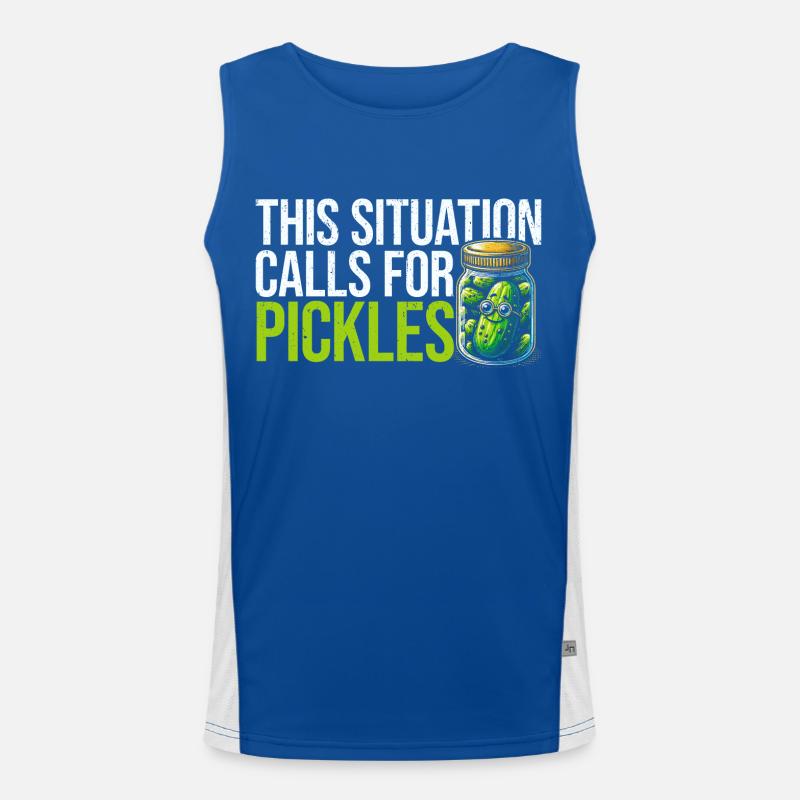 Cette situation nécessite des cornichons - Cadeau de concombre Débardeur respirant contrasté Homme 