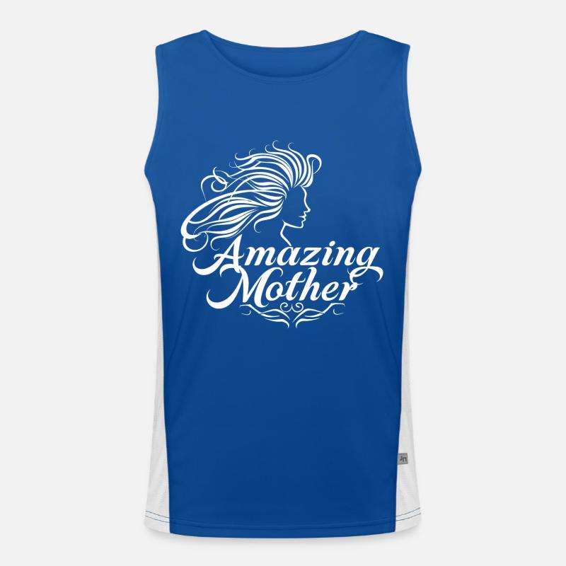 Feiern Sie Ihre wunderbare Mutter für die Mama Funktionelles Kontrast-Tank Top für Männer 