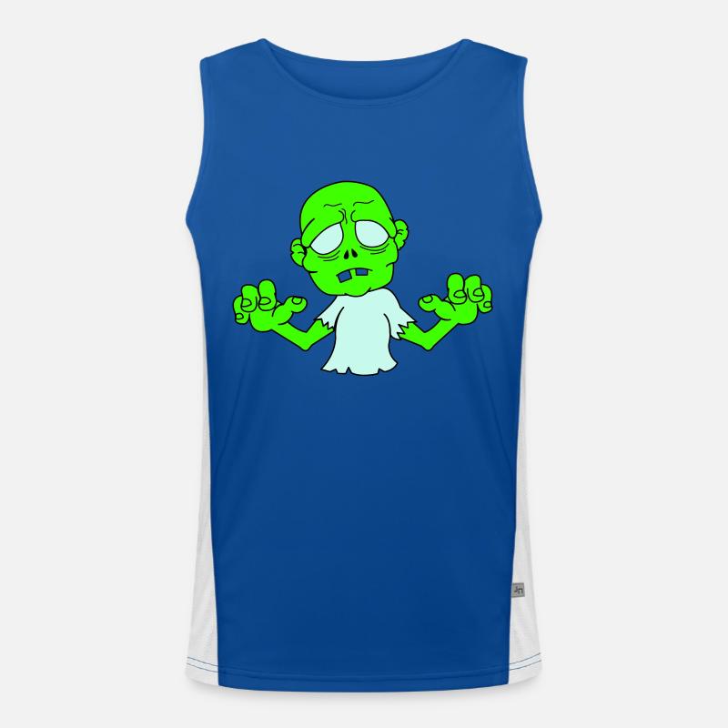 Zombie - Men's Functional Contrast Tank Top  - royal/white