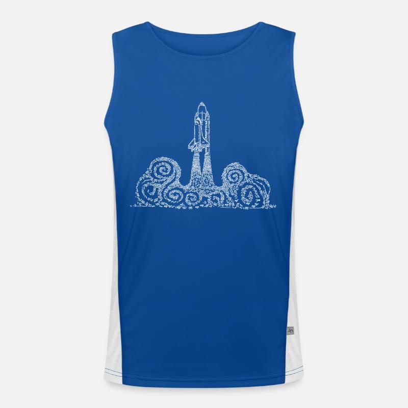 Space Shuttle Music Funktionelles Kontrast-Tank Top für Männer 