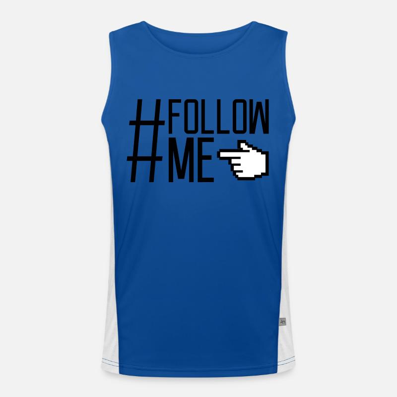 Hand pointer follow Men's Functional Contrast Tank Top 
