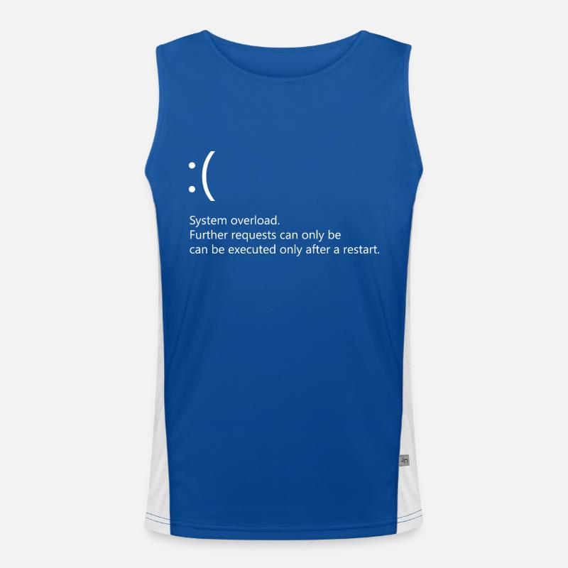 System overload - Windows Fehler Funktionelles Kontrast-Tank Top für Männer 