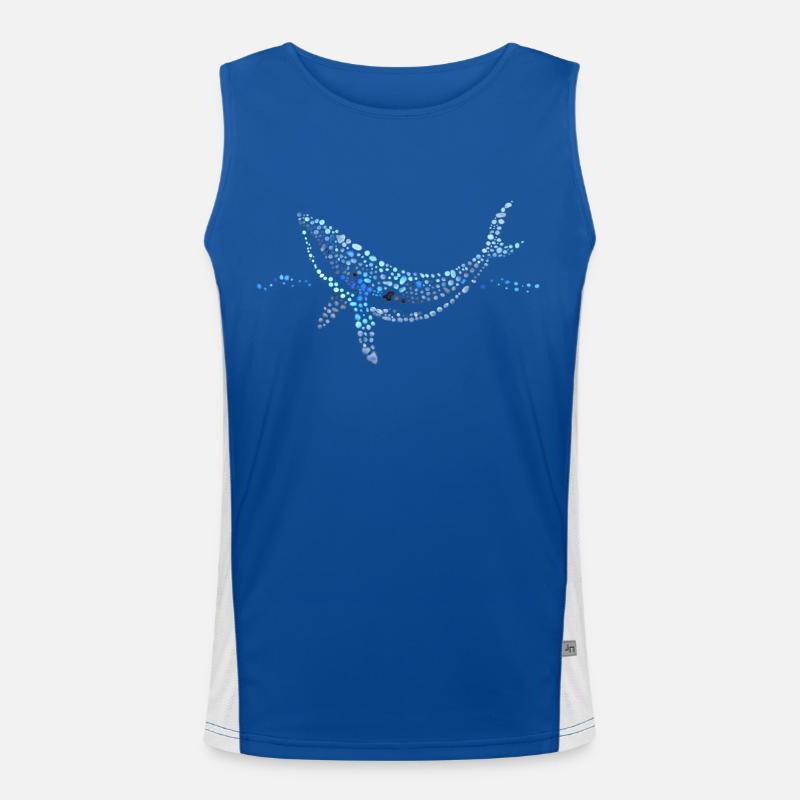 Waltropfen Aquarell Funktionelles Kontrast-Tank Top für Männer 
