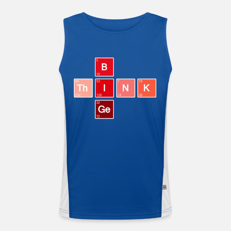 Think Big (Rot) Funktionelles Kontrast-Tank Top für Männer 