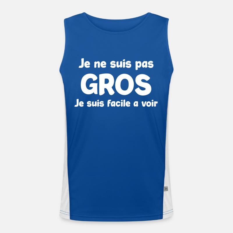Je ne suis pas gros Débardeur respirant contrasté Homme 