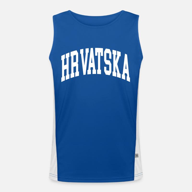 Kroatien Funktionelles Kontrast-Tank Top für Männer 
