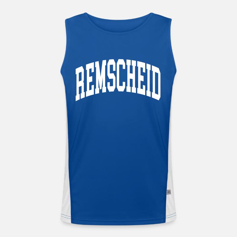 Remscheid - Men's Functional Contrast Tank Top  - royal/white