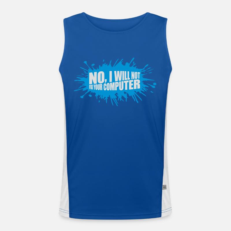 Ne pas réparer votre ordinateur Débardeur respirant contrasté Homme 