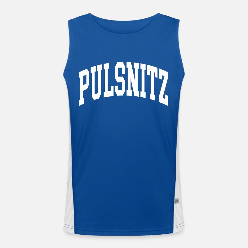 Pulsnitz - Men's Functional Contrast Tank Top - royal/white