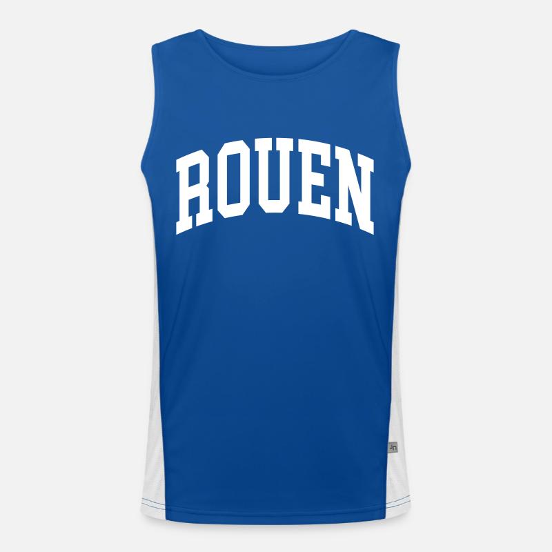Rouen - Men's Functional Contrast Tank Top  - royal/white