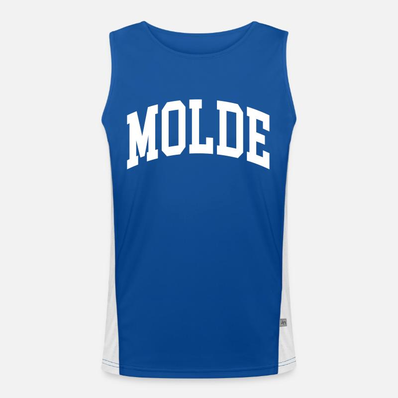 Molde - Men's Functional Contrast Tank Top  - royal/white