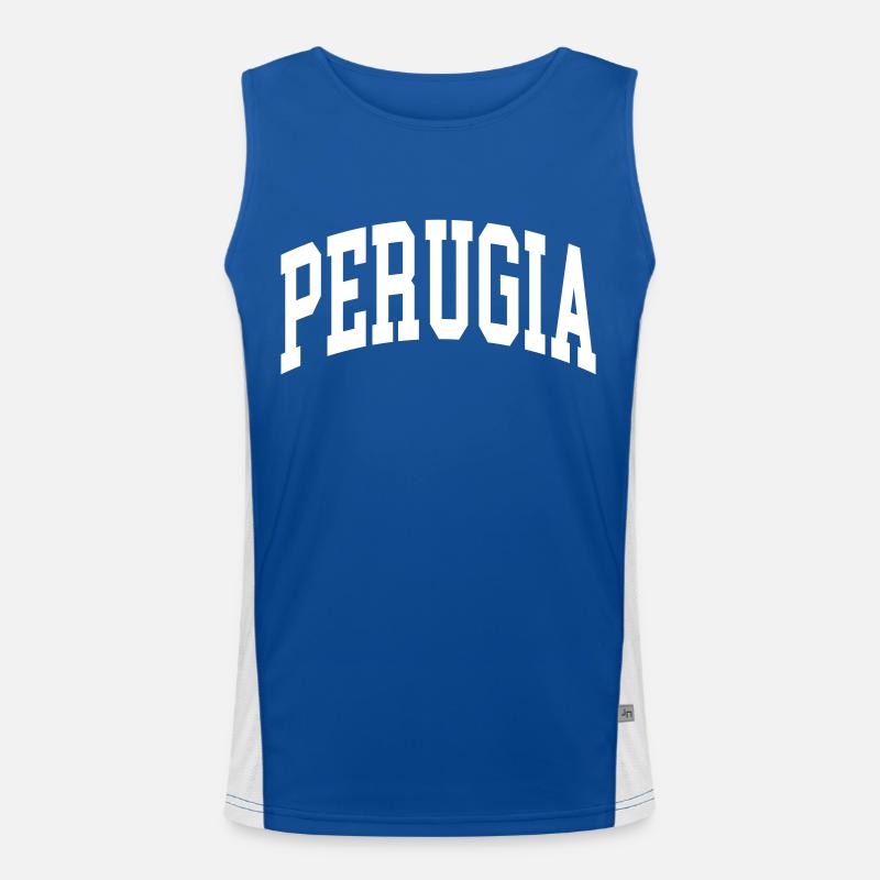 Perugia - Men's Functional Contrast Tank Top - royal/white