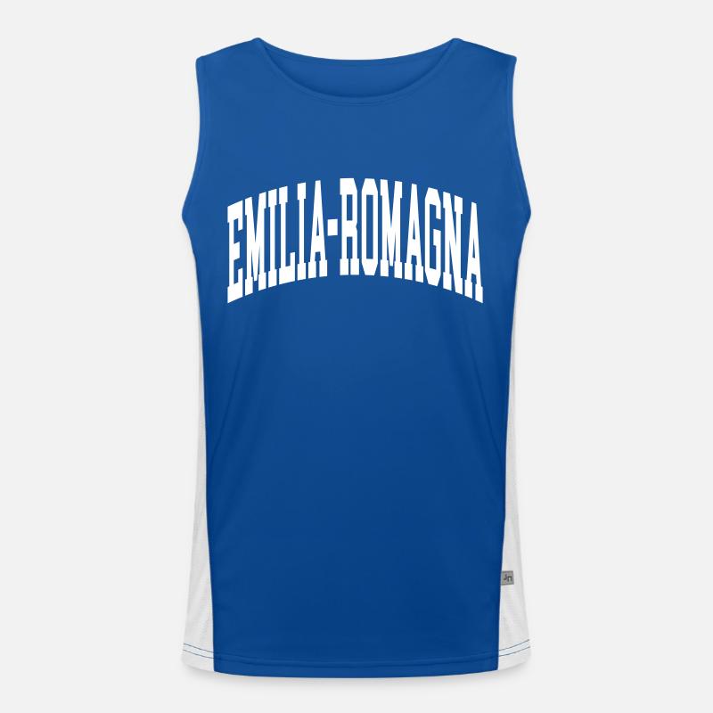 Emilia-Romagna - Men's Functional Contrast Tank Top  - royal/white