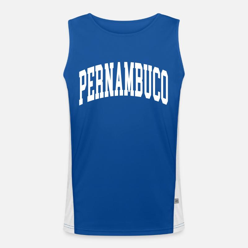 Pernambuco - Men's Functional Contrast Tank Top  - royal/white