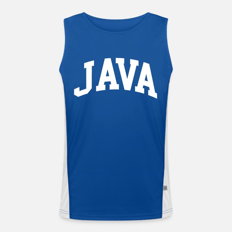 Java - Men's Functional Contrast Tank Top  - royal/white