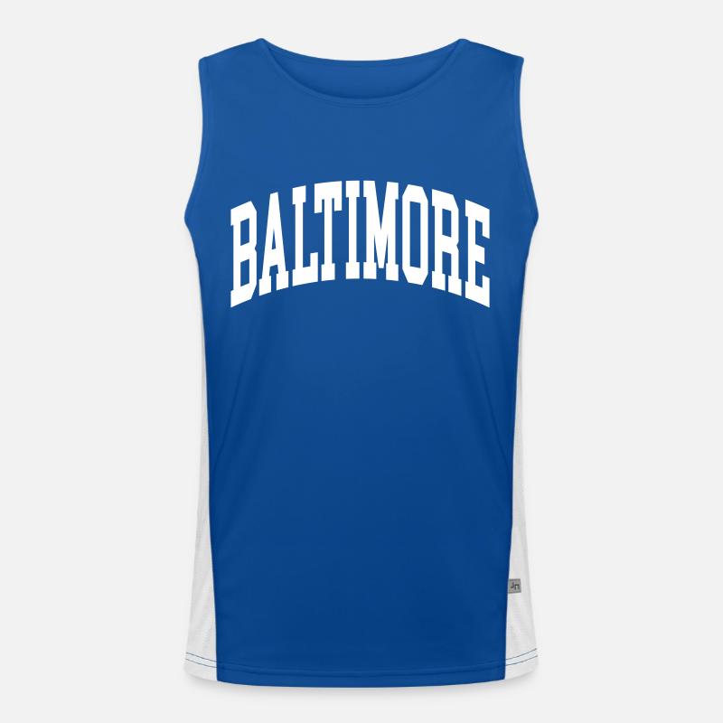 Baltimore - Men's Functional Contrast Tank Top  - royal/white