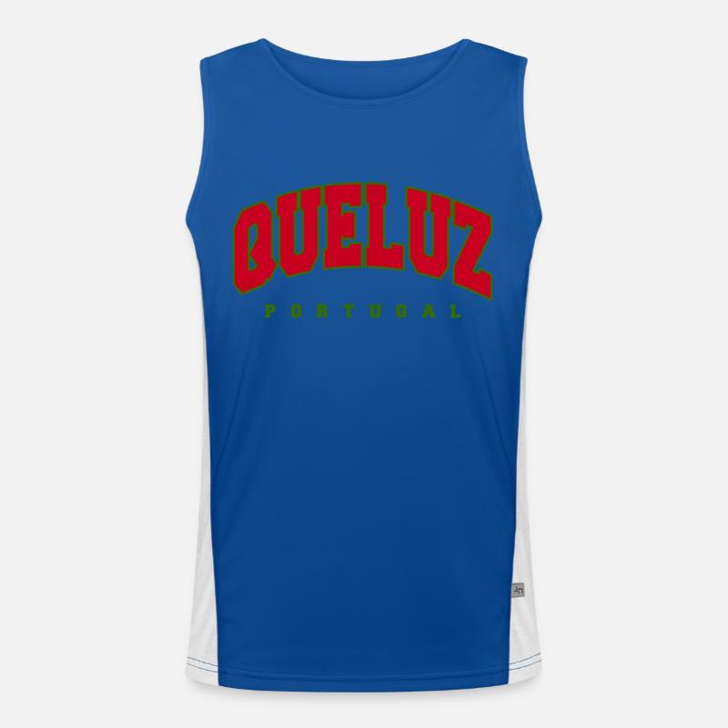 Queluz - Men's Functional Contrast Tank Top - royal/white