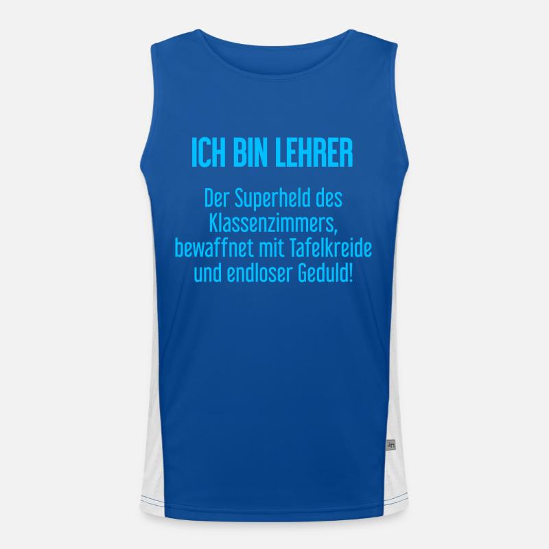 Lehrer - Der Superheld des Klassenzimmers! Funktionelles Kontrast-Tank Top für Männer 