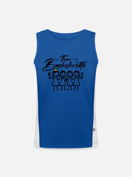 Bachelorette Team Mädels - Funktionelles Kontrast-Tank Top für Männer  - Royal/Weiß - Vorne