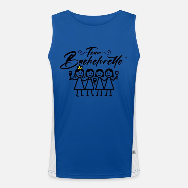 Bachelorette Team Girls - Men's Functional Contrast Tank Top  - royal/white