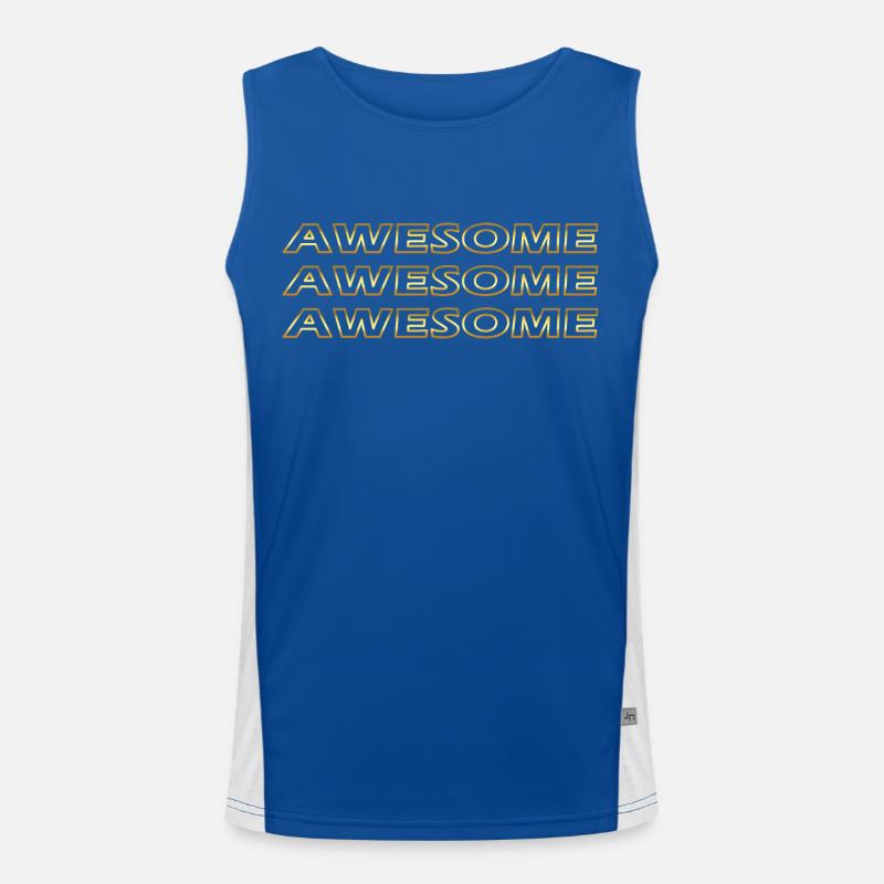 Awesome Awesome Awesome Gift - Men's Functional Contrast Tank Top  - royal/white
