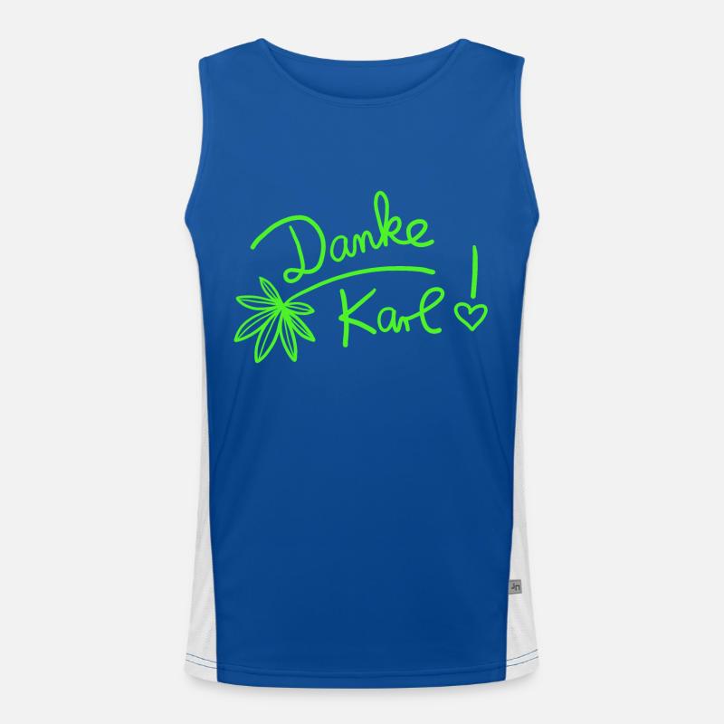Danke Karl Funktionelles Kontrast-Tank Top für Männer 