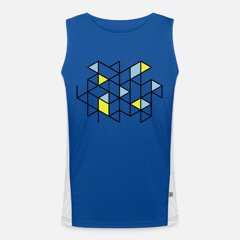 Geometry #001 Funktionelles Kontrast-Tank Top für Männer 