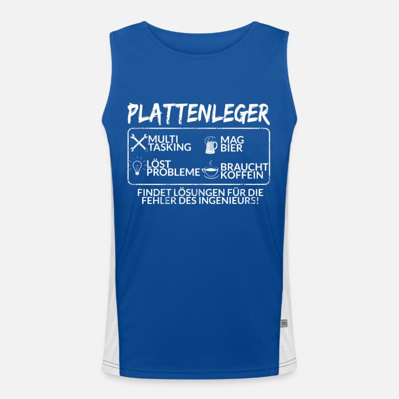 Der Plattenleger Funktionelles Kontrast-Tank Top für Männer 