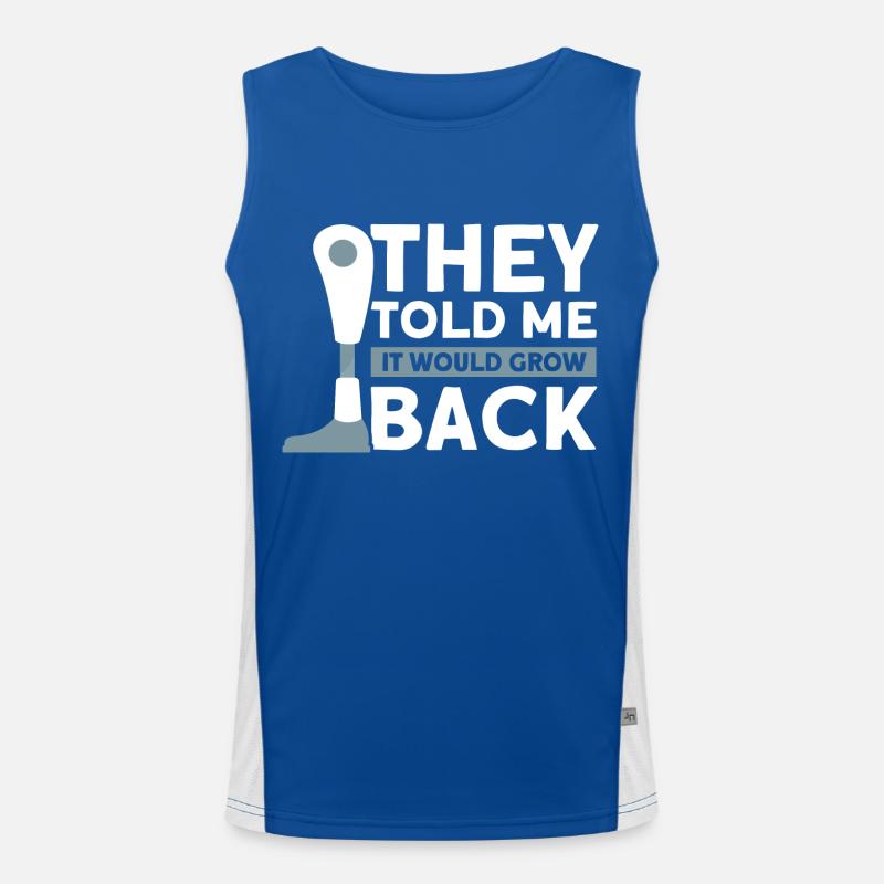 Handicap Amputierter Amputation Beinprothese Funktionelles Kontrast-Tank Top für Männer 