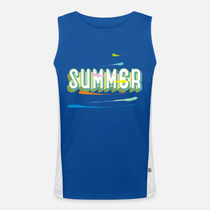 Sommer Funktionelles Kontrast-Tank Top für Männer 