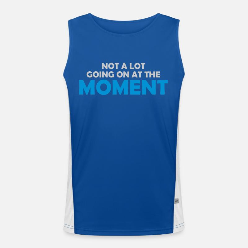 Not much going on - Men's Functional Contrast Tank Top  - royal/white