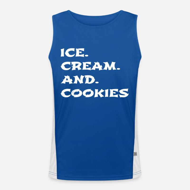 statement present dessert jokes baker lover Funktionelles Kontrast-Tank Top für Männer 