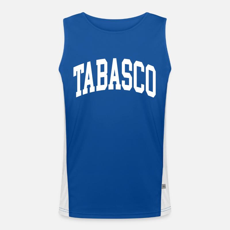 Tabasco - Men's Functional Contrast Tank Top  - royal/white