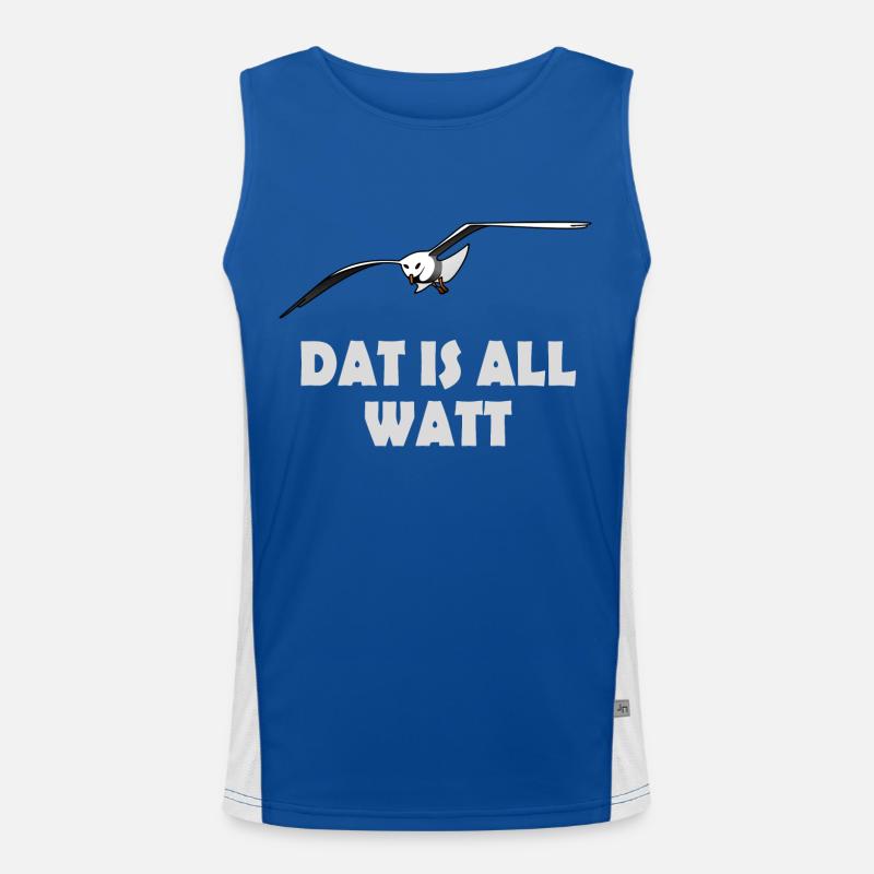 Möwe - dat is all watt Funktionelles Kontrast-Tank Top für Männer 