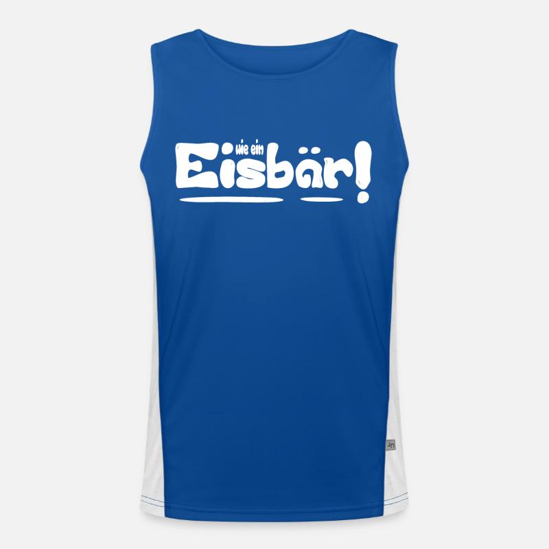Eisbader Eisbär Winterschwimmer Winterhart Eisbad Funktionelles Kontrast-Tank Top für Männer 