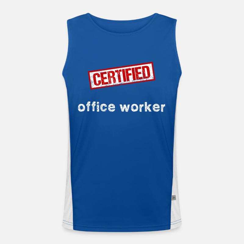 Office Worker Men's Functional Contrast Tank Top 