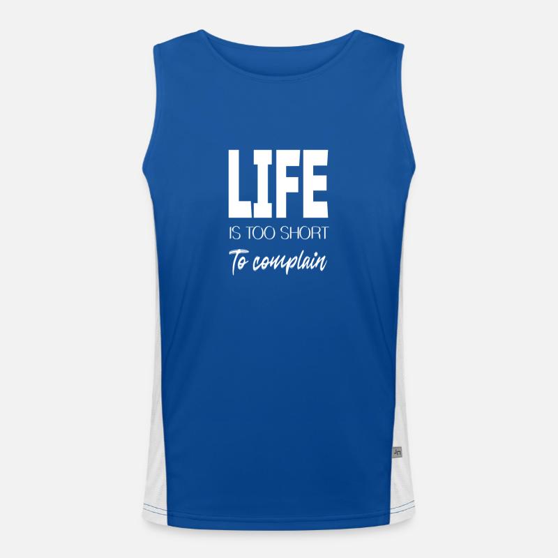 Life is too short Funktionelles Kontrast-Tank Top für Männer 