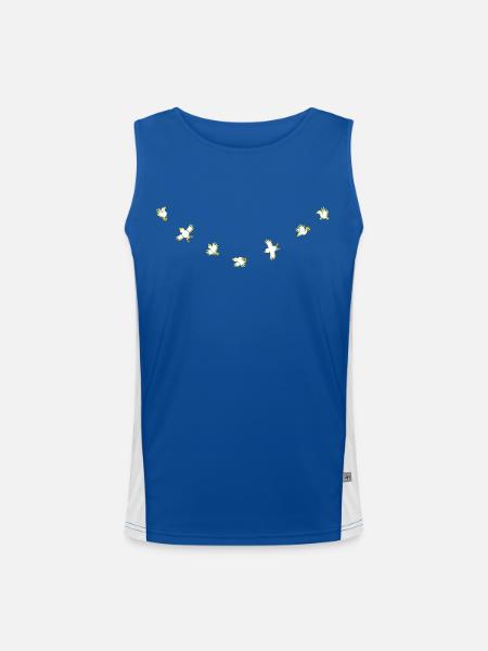 Birdies - Men's Functional Contrast Tank Top - royal/white