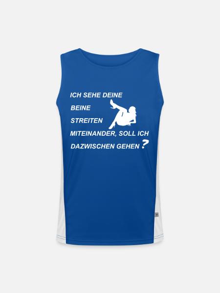 Ich sehe deine Beine streiten miteinander, soll - Funktionelles Kontrast-Tank Top für Männer  - Royal/Weiß - Vorne