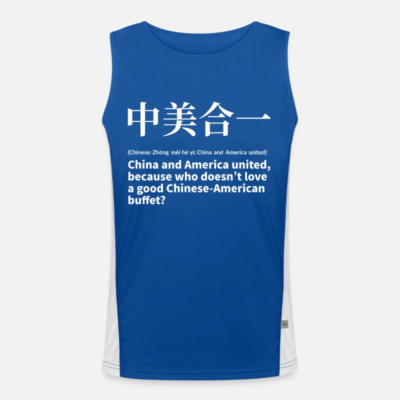 China und Amerika Freundschaft Funktionelles Kontrast-Tank Top für Männer 