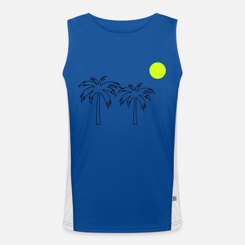 Palm trees Men's Functional Contrast Tank Top 