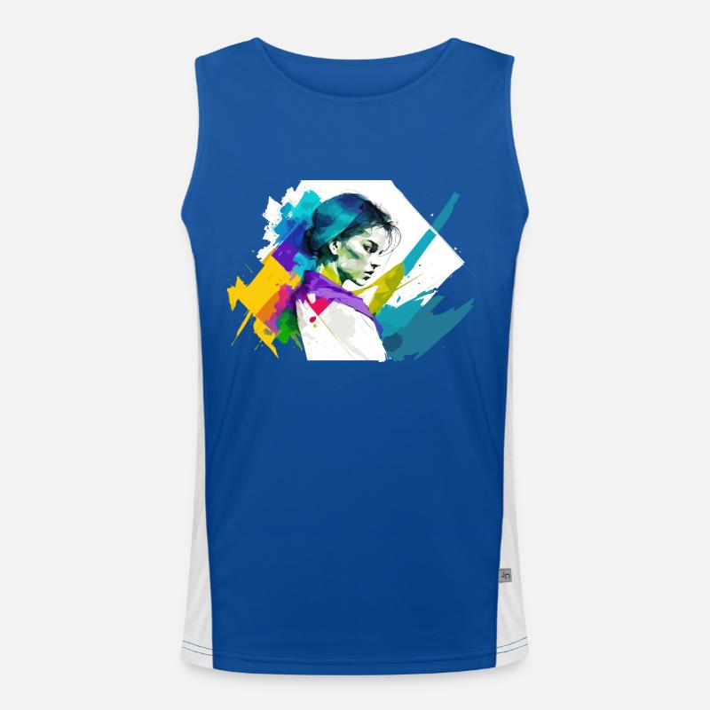 Stay cool girl Men's Functional Contrast Tank Top 