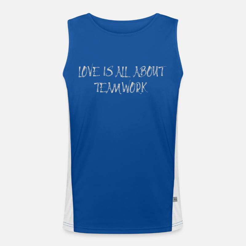 love is Funktionelles Kontrast-Tank Top für Männer 