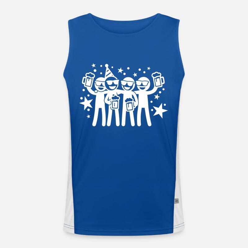Geburtstagsparty Team Funktionelles Kontrast-Tank Top für Männer 