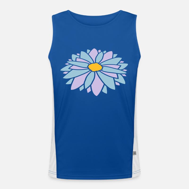 Design coloré de jolies fleurs Débardeur respirant contrasté Homme 