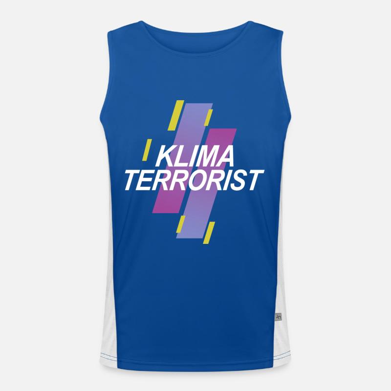 Klimaterrorist Funktionelles Kontrast-Tank Top für Männer 