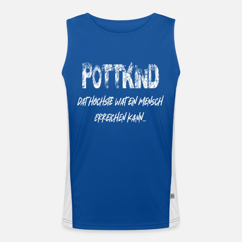 Ruhrpott Kind Funktionelles Kontrast-Tank Top für Männer 
